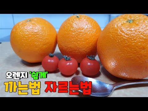 오렌지를 아주 쉽게 까는법과 자르는법 알려드립니다